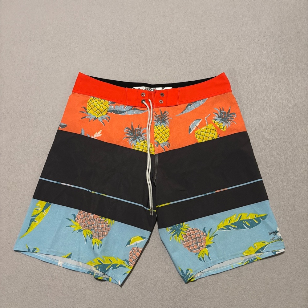 Billabong Taj Burrow Swim Trunks Boardshorts 34 36x11 Hawaiian Beach‎ Summer